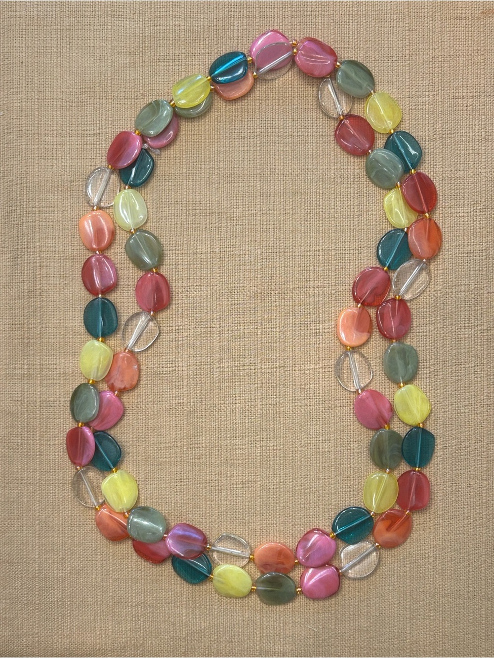 Multi-Color Glass Bead Necklace - Women Jewelry